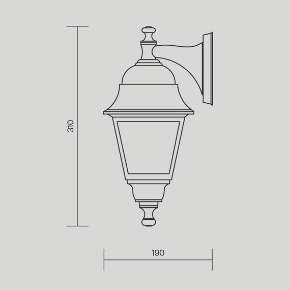Настенный светильник (бра) Outdoor O003WL-01B, изображение 8