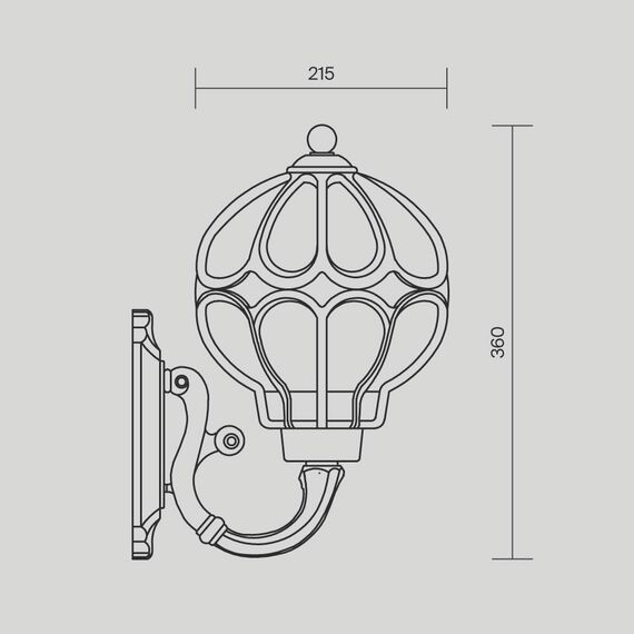 Настенный светильник (бра) Outdoor O024WL-01G, изображение 8