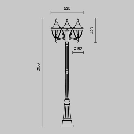 Садово-парковый светильник Outdoor O026FL-03B, изображение 8