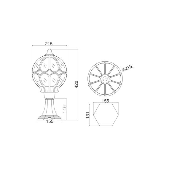 Ландшафтный светильник Outdoor O024FL-01G, изображение 9