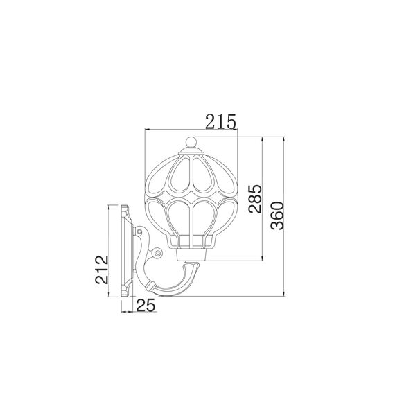 Настенный светильник (бра) Outdoor O024WL-01G, изображение 9