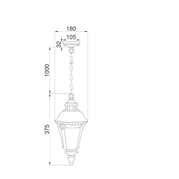 Подвесной светильник Outdoor O029PL-01BZ, изображение 9