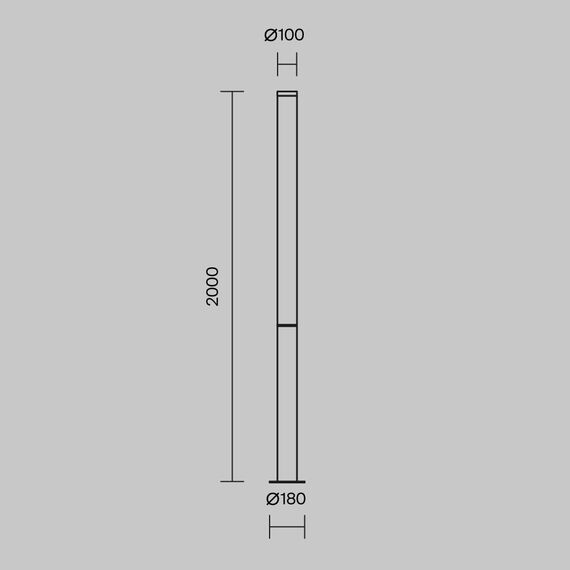 Садово-парковый светильник Outdoor O041FL-L100B3K, изображение 7