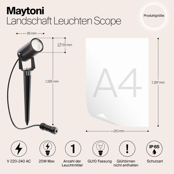 Ландшафтный светильник Outdoor O025FL-01B, изображение 2