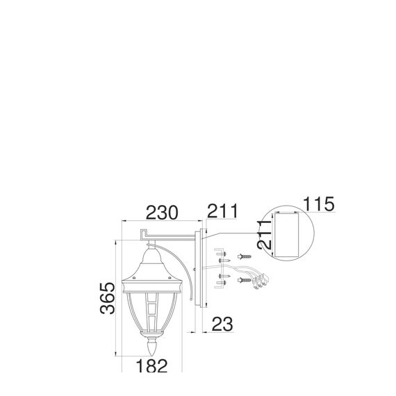 Настенный светильник (бра) Outdoor O027WL-01B, изображение 10