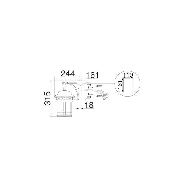 Настенный светильник (бра) Outdoor O031WL-01BR, изображение 16