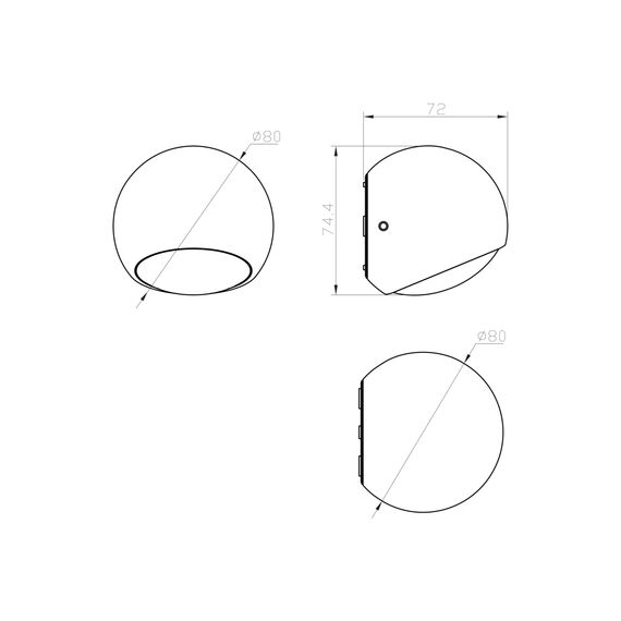 Настенный светильник (бра) Outdoor O032WL-L3W3K, изображение 2