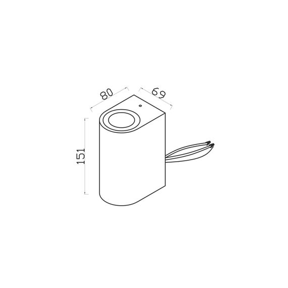 Настенный светильник (бра) Outdoor O044WL-02B, изображение 3