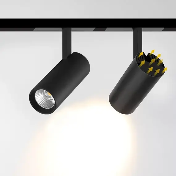 Поворотный магнитный трековый светильник iLEDEX TECHNICAL VISION 4822-007-D75-30W-38DG-3000K-BK, изображение 3