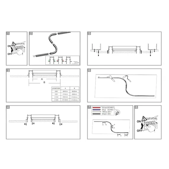 Радиусный  встраиваемый элемент  магнитного  шинопровода iLEDEX TECHNICAL VISION 4822-1/4-D800-BK, изображение 3
