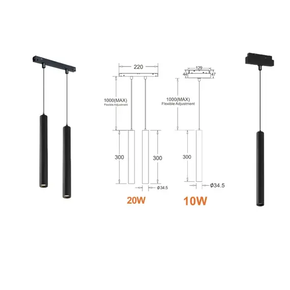 Акцентный магнитный трековый светильник iLEDEX TECHNICAL VISION 4822-008-H300-20W-24DG-4000K-WH, изображение 4