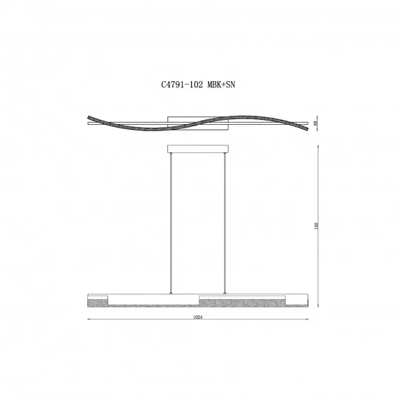 Светильник подвесной iLedex Scorpio C4791-102 MBK+BN, изображение 3