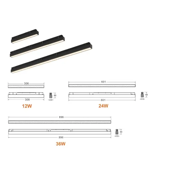 Магнитный трековый светильник iLEDEX TECHNICAL VISION 4822-001-L900-36W-110DG-4000K-WH, изображение 6