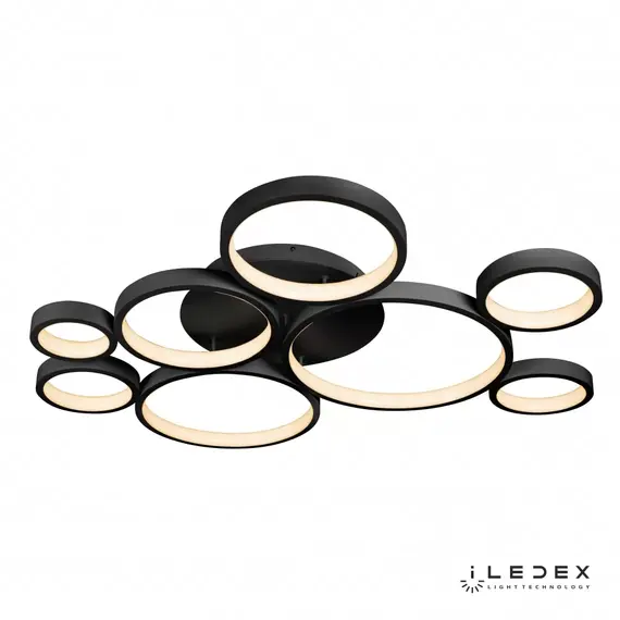 Потолочная люстра iLedex Ring Star 9004-8L-X BK, изображение 3