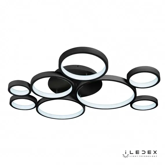 Потолочная люстра iLedex Ring Star 9004-8L-X BK, изображение 4