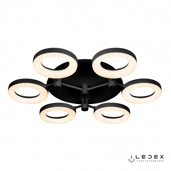 Потолочная люстра iLedex Jomo FS-014-X6-(B) 72W BK, изображение 2