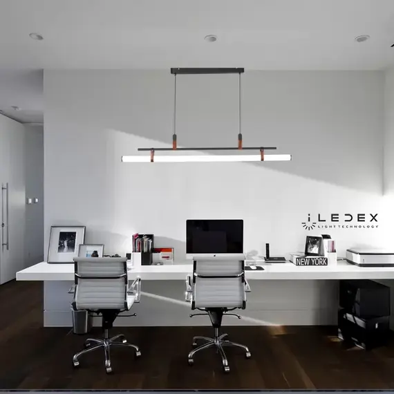 Подвесной светильник iLedex ZOOM 9498P-32W-3000K BLACK&BROWN&WHITE, изображение 4