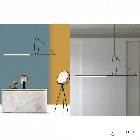 Подвесной светильник iLedex ZOOM 8075P/S-18W-3000K MATT BLACK&WHITE, изображение 5