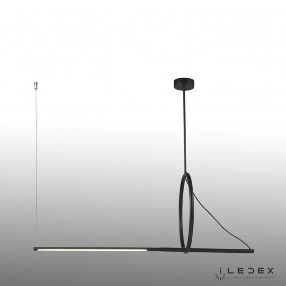 Подвесной светильник iLedex ZOOM 8075P/S-18W-3000K MATT BLACK&WHITE, изображение 2