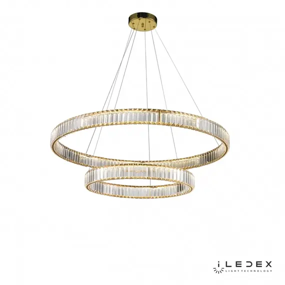 Подвесной светильник iLedex WOODSTOCK 10920P/2-60W-3000K (10/6) GOLD&CLEAR