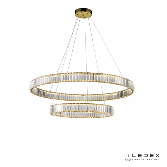 Подвесной светильник iLedex WOODSTOCK 10920P/2-60W-3000K (10/6) GOLD&CLEAR, изображение 2