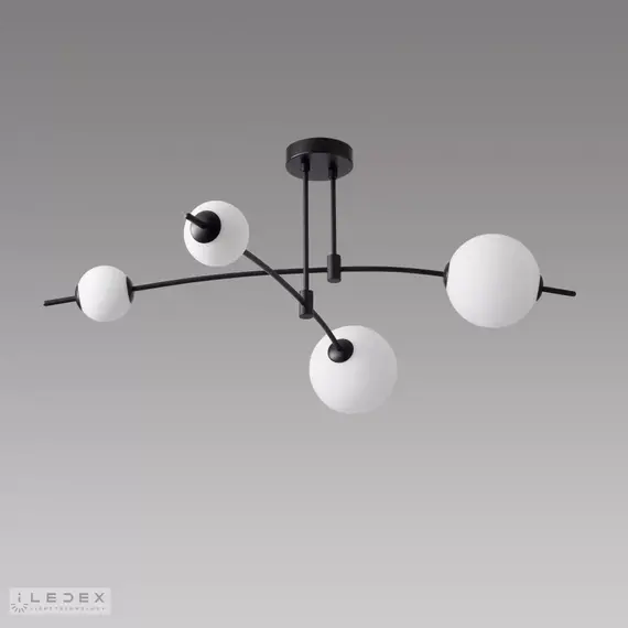 Светильник потолочный iLedex Epical 6827-4 BK+WH, изображение 2