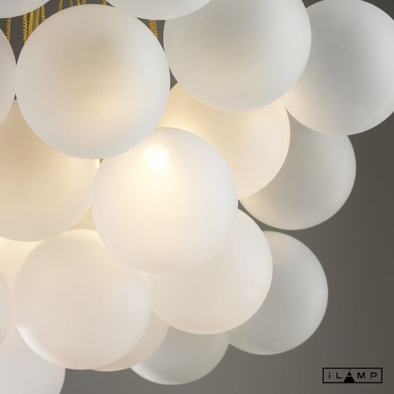 Подвесная люстра iLamp GLOBE 10099P/3-D800 GOLD&WHITE, изображение 5