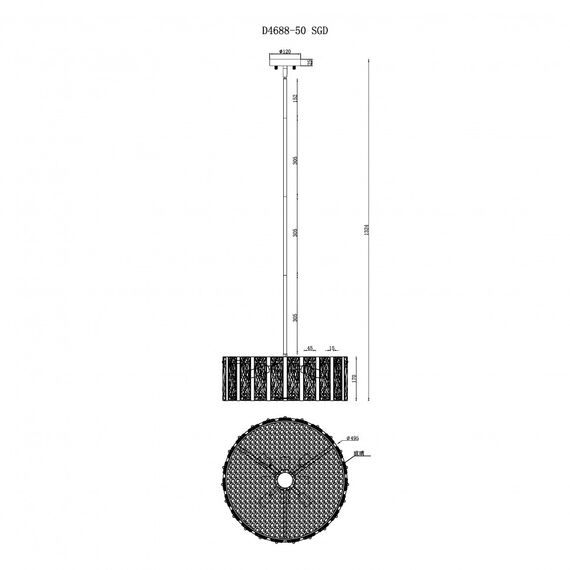 Подвесная люстра iLAMP Panorama D4688-50 SGD, изображение 3