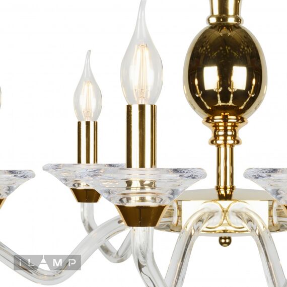 Подвесная люстра iLamp Flo YT2049-6 GD+Cear, изображение 3