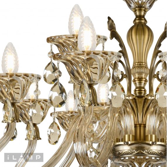 Подвесная люстра iLamp Asia 61082-8+4 BR, изображение 3