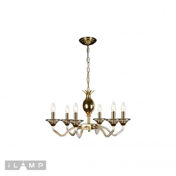 Подвесная люстра iLamp Flo YT2049-6 GD+COG, изображение 2