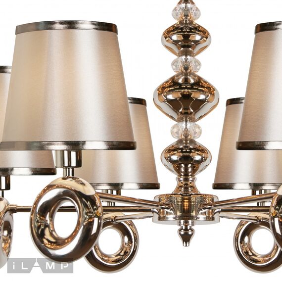 Подвесная люстра iLamp Brooklyn P2401-6 Nickel, изображение 3