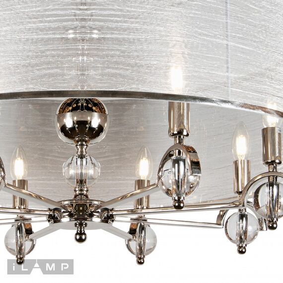 Подвесная люстра iLamp Chelsea P2400-8 Nickel, изображение 4