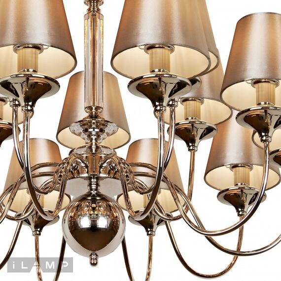 Подвесная люстра iLamp Rolling P2406-10+5 Nickel, изображение 4