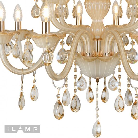 Подвесная люстра iLamp Asia 81072-8+4 WH, изображение 3