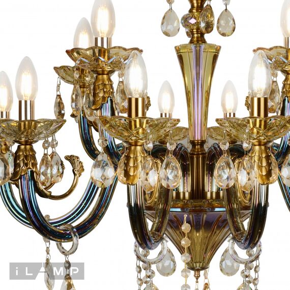 Подвесная люстра iLamp Asia 61081-8+4 BR, изображение 3