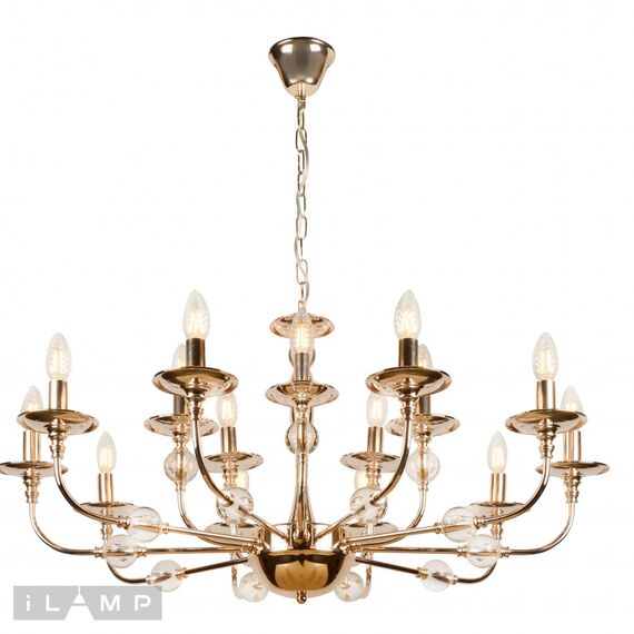 Подвесная люстра iLamp Aura 1030-10+5 GD, изображение 2