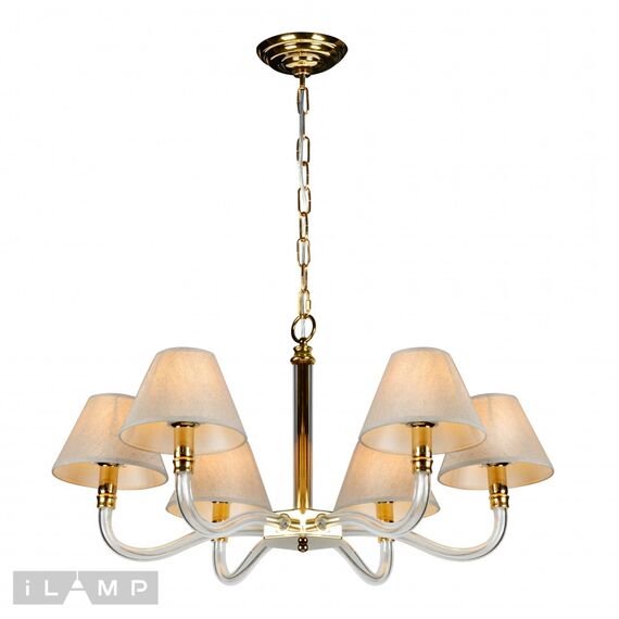 Подвесная люстра iLamp Amber YT2043-6 GD+Cear
