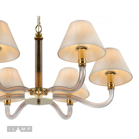 Подвесная люстра iLamp Amber YT2043-6 GD+Coffee, изображение 3