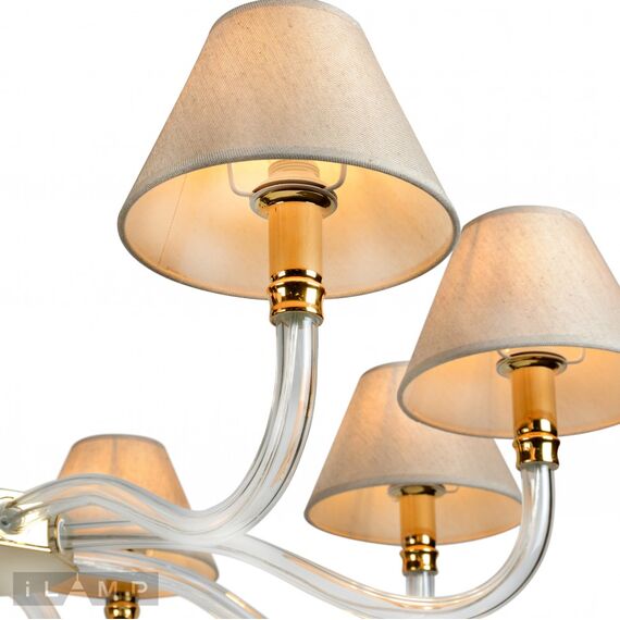 Подвесная люстра iLamp Amber YT2043-8 GD+Cear, изображение 4