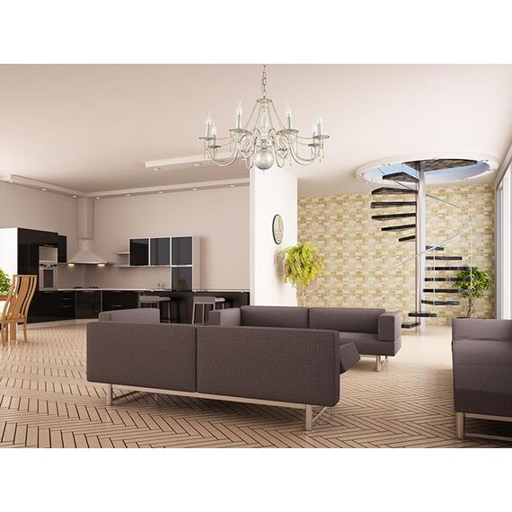 Подвесная люстра Arti Lampadari Camerino E 1.1.8 WG, изображение 2