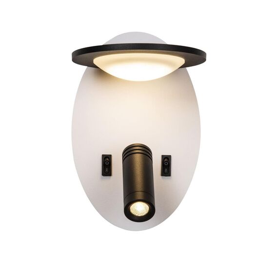 4065-2W, настенный светильник, D150xW130xH200, 1xLEDx3W + 1xLEDx5W, 640LM, 4000K, included, switch, USB