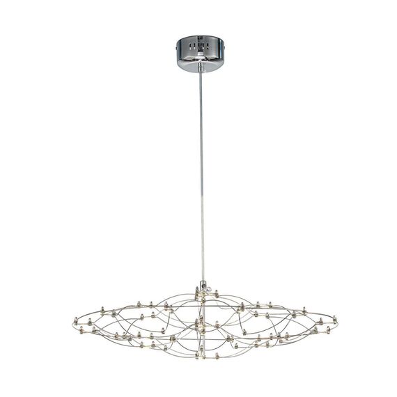 4305-6P, подвесная люстра, D585xH190/2190, LEDx23W, 5300LM, 3000K/4500K/6000K, included, remote control