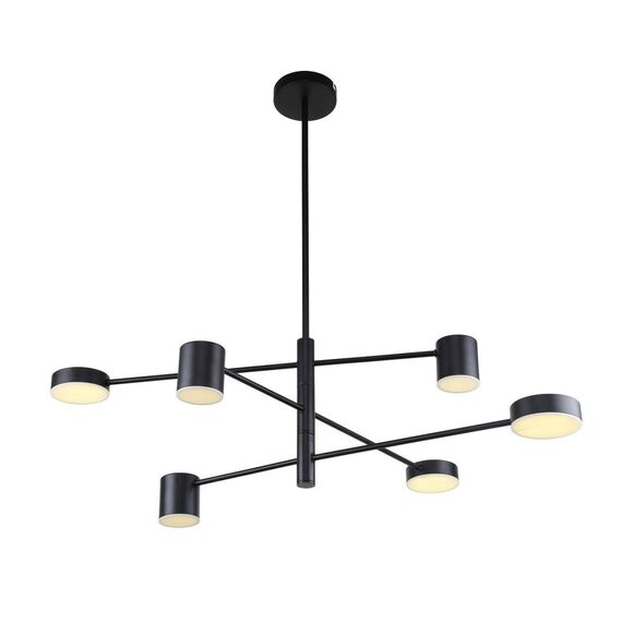 3094-6P, потолочная люстра, D900xH490/790, 3xLEDx5W + 3xLEDx7W, 1464LM, 4000K, included