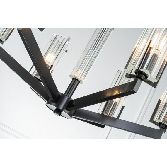 Подвесная люстра Belfast Malone 6035-6 BL CL Черный / Стекло, изображение 5