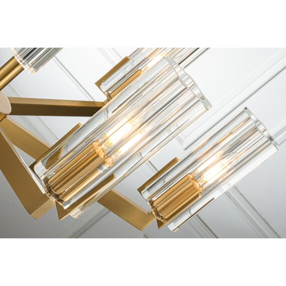 Подвесная люстра Belfast Malone 6035-6 BR CL Латунь / Стекло, изображение 6