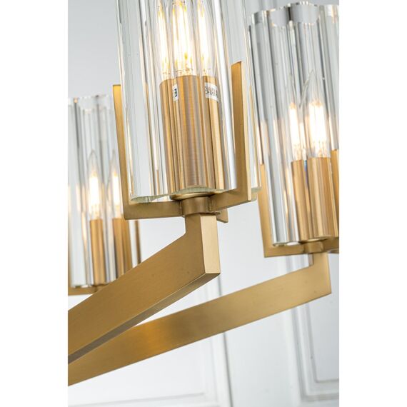 Подвесная люстра Belfast Malone 6035-6 BR CL Латунь / Стекло, изображение 5