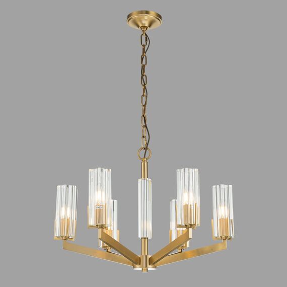 Подвесная люстра Belfast Malone 6035-6 BR CL Латунь / Стекло, изображение 3