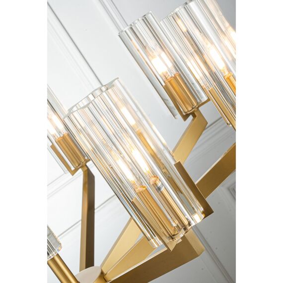 Подвесная люстра Belfast Malone 6035-8 BR CL Латунь / Стекло, изображение 6