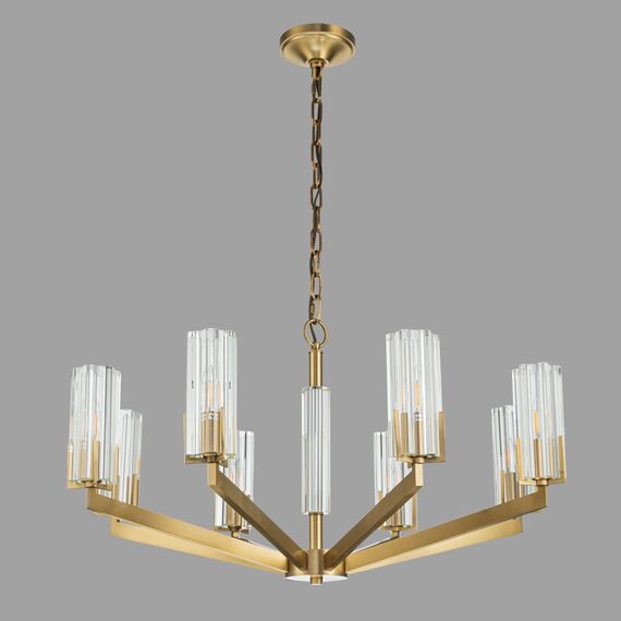 Подвесная люстра Belfast Malone 6035-8 BR CL Латунь / Стекло, изображение 4